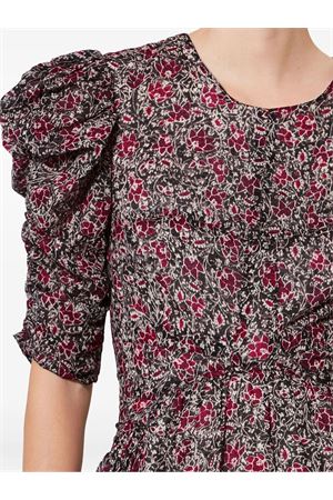 Abito Lungo In Voile Di Cotone Biologico Con Stampa Sichellia MARANT ÉTOILE | RO1064FAD1J14E86CY